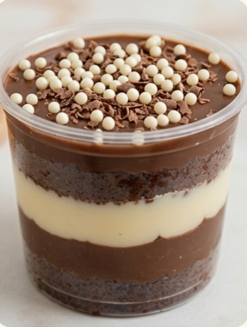 Bolo de pote sabor Brigadeiro